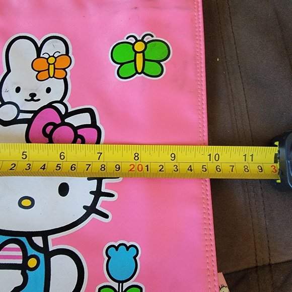 Hello Kitty Womens Pink Shopping Tote Bag Cute Small Flowers - Picture 8 of 9